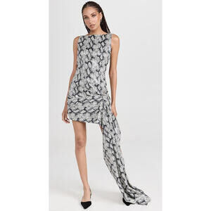 ROKH Short Dress with Tail & Buckle, SZ US 2, FR 34, $856 Retail,  NWOT